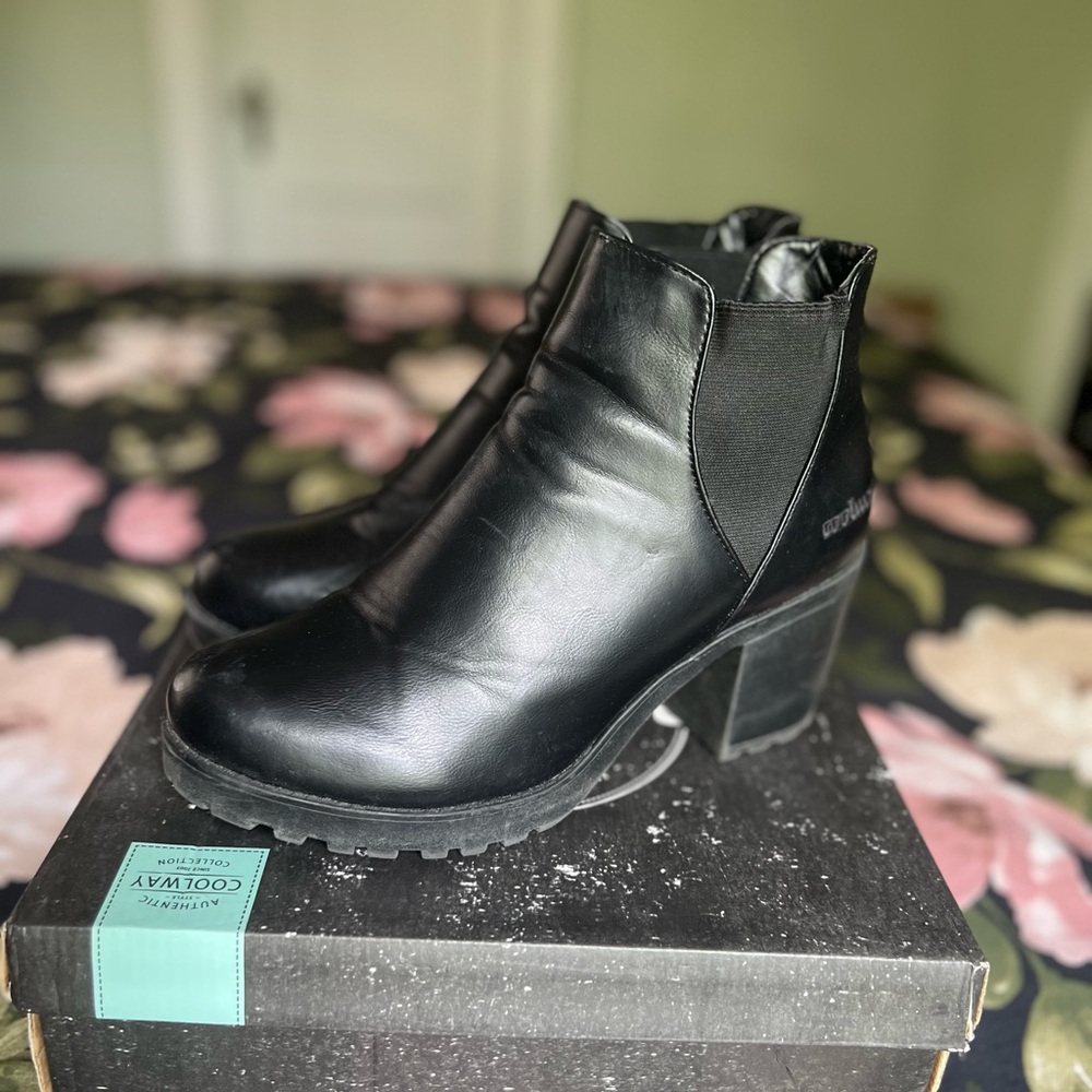 Black ankle boots